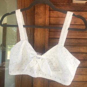 White Abercrombie crop top
